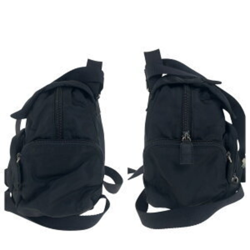 Prada daypack Tessuto nylon plate logo triangular black backpack - Picture 8 of 10